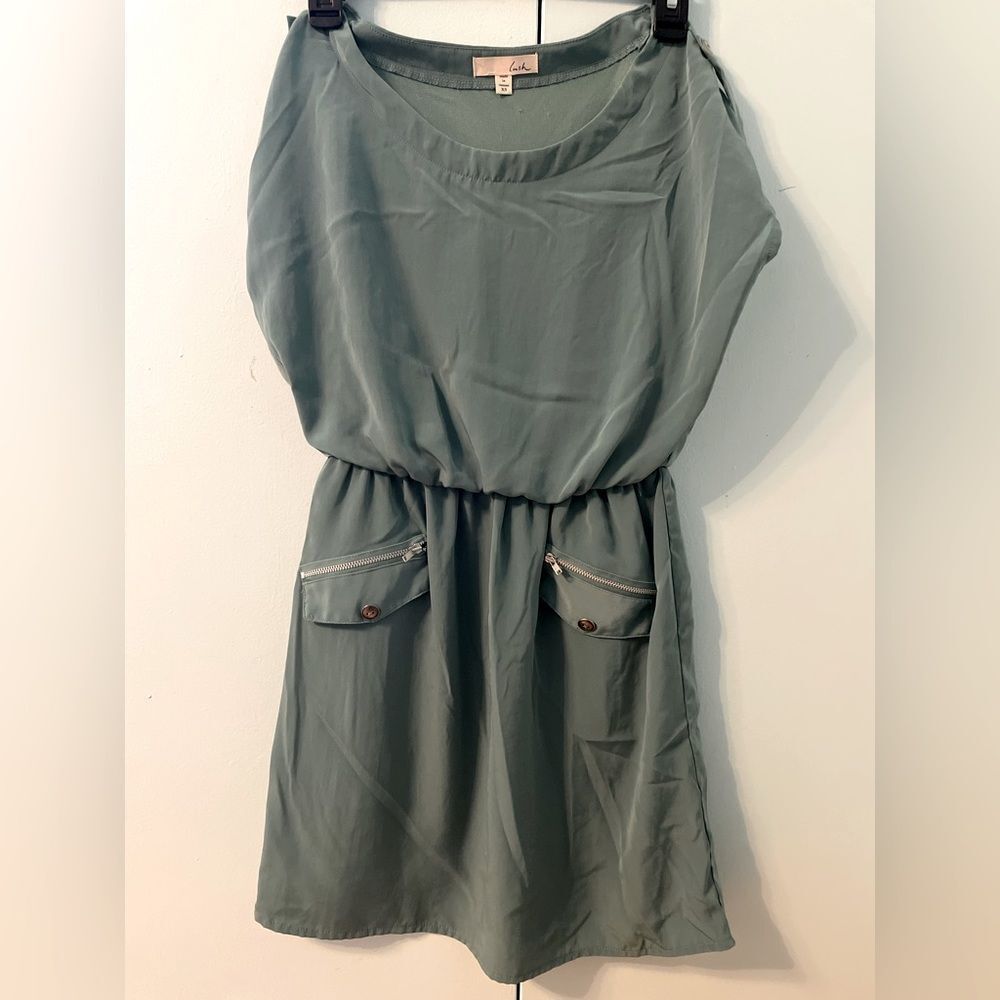 Sage Green Dress with Pockets